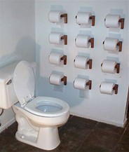Image result for photo of toilet paper by toilet