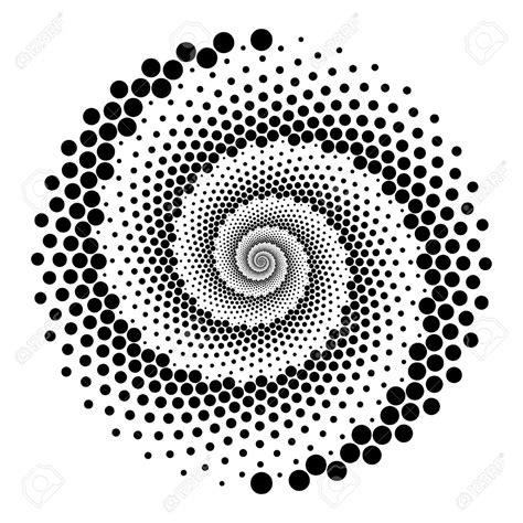 Design Spiral Dots Backdrop Abstract Monochrome Background Dot