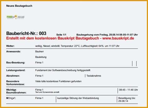 Kostenlos zum herunterladen baukosten rechner excel. Hervorragen Bautagebuch Vorlage Excel | Kostenlos Vorlagen ...