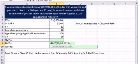 How To Calculate Monthly Retirement Income In Microsoft Excel