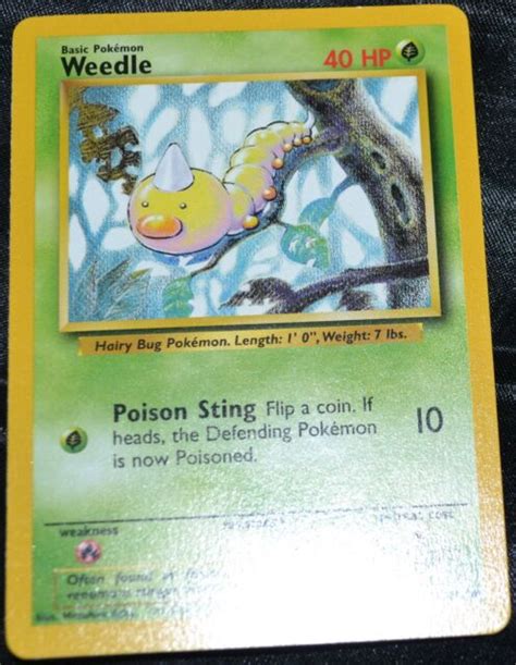 Weedle 69102 Unlimited Base Set Pokemon Tcg Game Trading Cards Grass