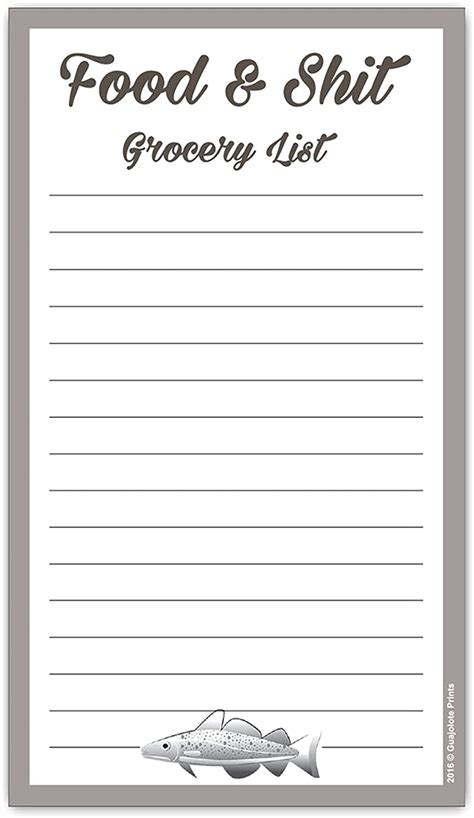 Guajolote Prints Magnetic Notepad For Grocery List Food And Funny
