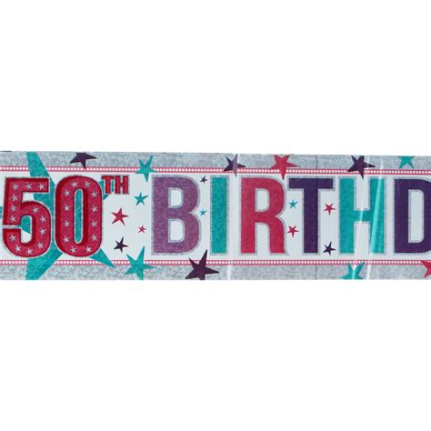 Asmcan Happy 50th Birthday Party Banner Multi Big W