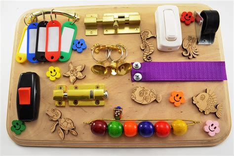Mini Sensory Board Travel Busy Board Busy Board For Toddler Activity