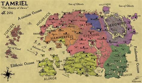 Geopolitical Map Of Tamriel In E English By Fredoric On DeviantArt