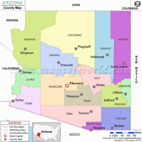 Arizona Counties Arizona County Map Counties In Arizona Az