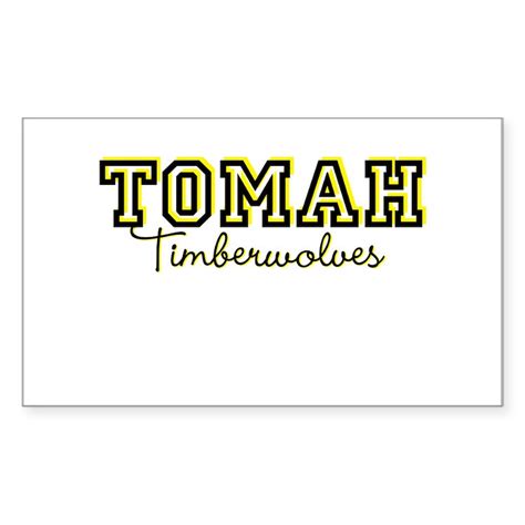 Tomah Timberwolves Sticker Rectangle 50 Pk Cafepress