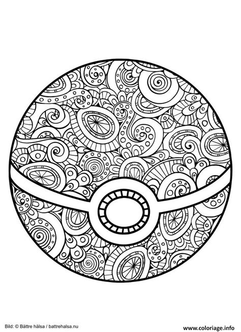 Coloriage Mandala Pokemon Pokeball Dessin Mandala Pokemon à Imprimer