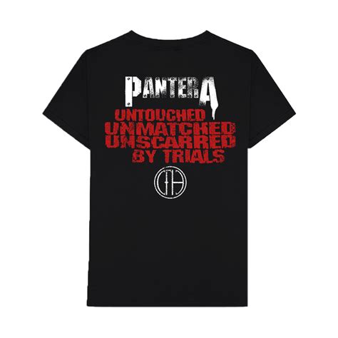 Horned Skull Stencil T Shirt Pantera Official Store
