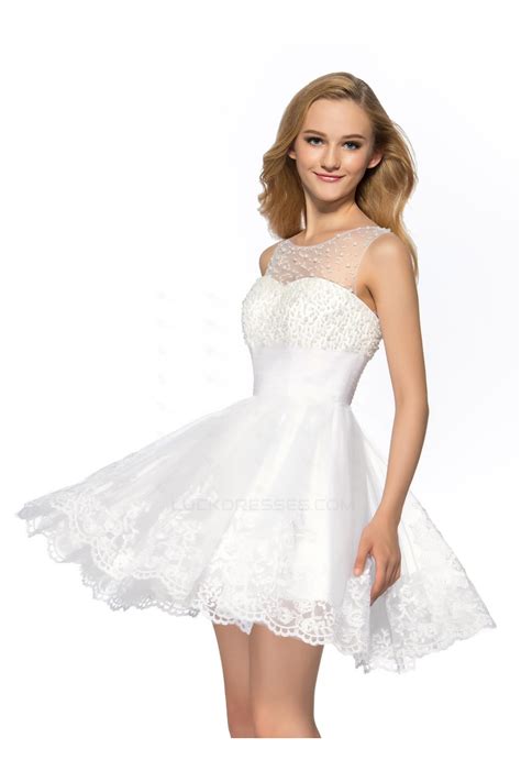 a line short beaded white prom evening cocktail homecoming party dresses ed010640