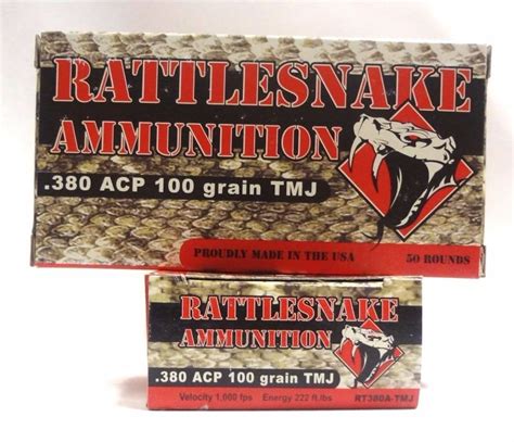 2 Boxes Of Rattlesnake Ammo 380 Acp