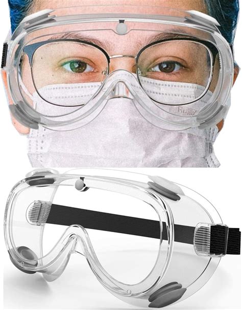 Woolike Safety Goggles Medical Goggles Fit Over Eyeglasses Anti Fog