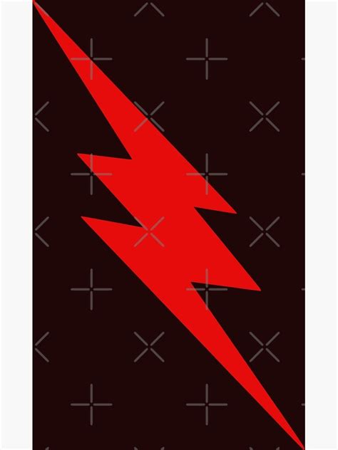 Red Lightning Bolt Art Print By Spacealientees Redbubble