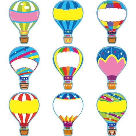 buy 54 pieces colorful hot air balloon cutouts hot air balloon name tags labels accents for