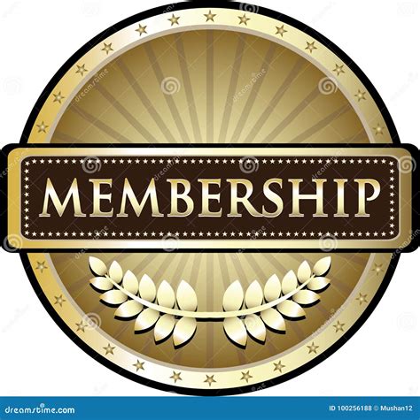 Membership Gold Label Stock Vector Illustration Of Star 100256188