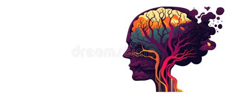 Memory Loss Due To Dementia Alzheimer Illustration Of A Human Head