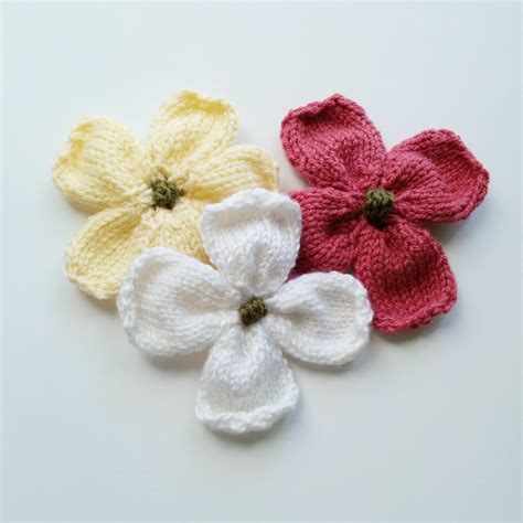 How to knit a flower. Knitted Dogwood Blossoms - Purl Avenue