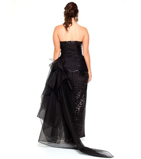 Lala Belle The Label Strapless Embellished Silk Gown
