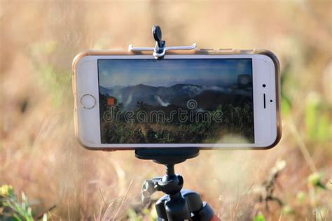 Landscape Photography With Mobile Phone Stock Image Image Of Phone