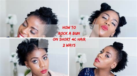 After your wash and care routine, add a defining gel to your hair, and then twist your hair in sections. How to | Bun Styles For Short Natural Hair | 2 Styles ...