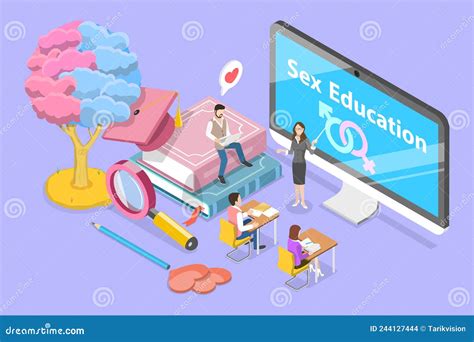 3d Isometric Flat Vector Conceptual Illustration Of Sex Education Stock Vector Illustration Of