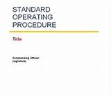 Standard Operating Procedures Information Security Management Photos
