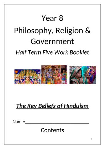 Ks3 Re Hindu Beliefs 5 Lesson Series Booklet Ppts Sow And Ko