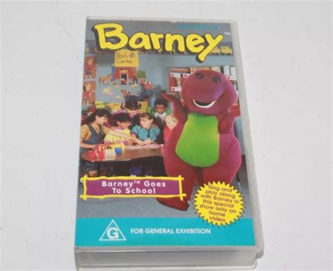 Barney Goes To School Sing Along Vhs Tape 1990 Lyons Group Rare