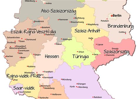 Németország a szeptemberi szövetségi parlamenti választásra készül. Németország Térkép Tartományok