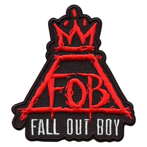 Official Fall Out Boy Logo Embroidered Iron On Patch