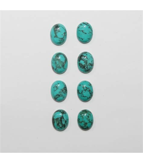 Turquoise Smooth Oval Cabochon 10x8mm 8 Pieces Item1288cb