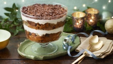 Mary's easy christmas trifle with dried fruit compôte and lashings of sherry can be made up to 2 days ahead and decorated with whipped cream. BBC - Food - Collections : No-cook Christmas desserts