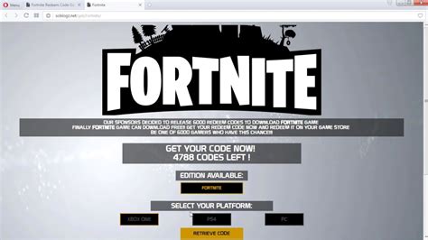 As seen in the above screenshot. Fortnite Redeem Code Download  Xbox ONE, PS4 & PC - YouTube