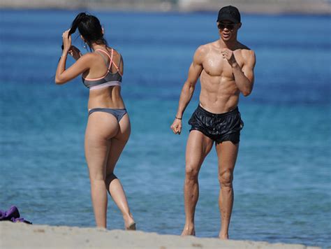 Cristiano Ronaldo And Baby Mama In Thong Bikini Hit The Beach In Ibiza
