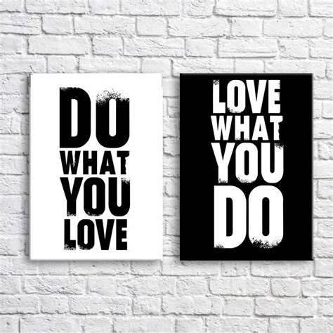Love What You Do Do What You Love Inspiration Canvas Painting Poster