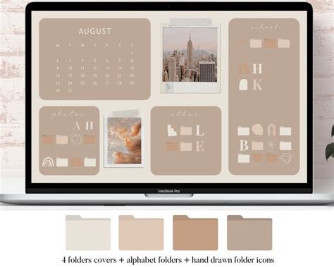 Calendar 2021 Desktop Wallpaper Computer Organizer Etsy In 2021