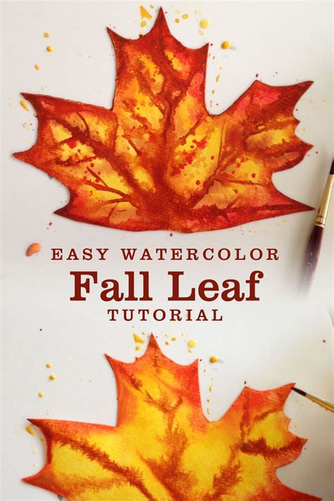 Kids Fall Leaf Watercolor Art Project How To Paint Fall Leaves
