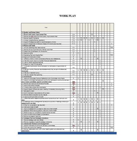 Work Plan 40 Great Templates And Samples Excel Word Templatelab