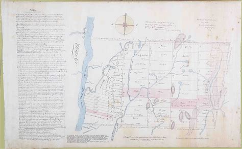 Manuscript Map Of The Great Nine Partners Patent Rare And Antique Maps