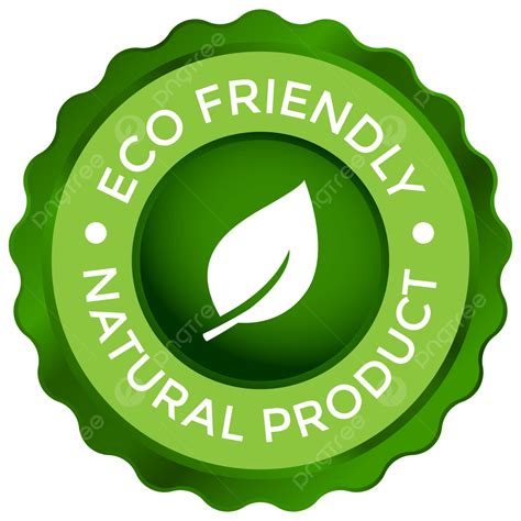 Eco Green Leaf Vector Hd Png Images Eco Friendly Badge Design With