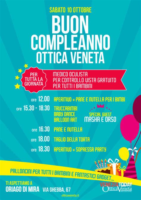 Venezia e`una bellissima citta`ed e`molto romantica e particolare.se il mio ragazzo mi proponesse di andare via due giorni x il mio compleanno farei i salti di gioia.scommetto che fara`piacere anche a lui. buon compleanno ottica veneta! 10.10.15 Eventi a Venezia