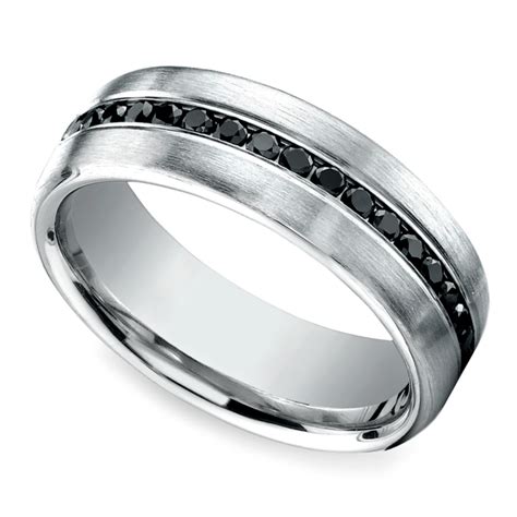 Every single one of our bands offers a clear insight into the passion and pride we put into giving our customers the best. Channel Black Diamond Men's Wedding Ring in Platinum