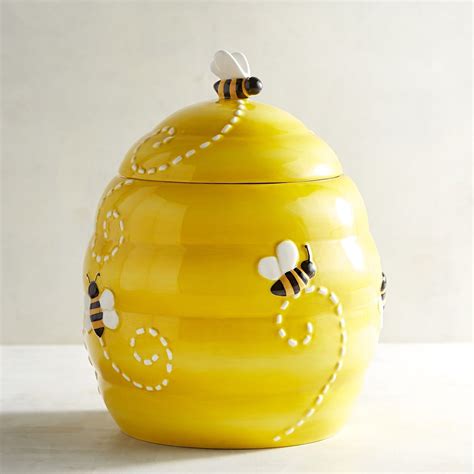 Beehive Cookie Jar Jar Ceramic Cookie Jar Honey Bee Decor