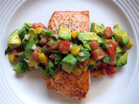 This link is to an external site that may or may not meet accessibility guidelines. Salmon With Avocado Mango Salsa Recipe | rainbow of food