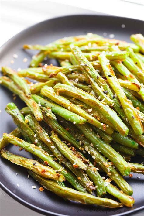 Garlic Roasted Green Beans Simple Green Beans Side Dish Recipe