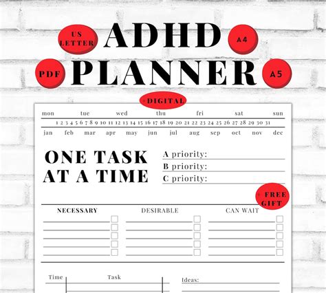 Adhd Planner Printable Printable Word Searches