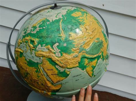 Vintage Nystrom Globe High Relief 16 World Sculptural Etsy