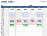 College Class Schedule Pictures