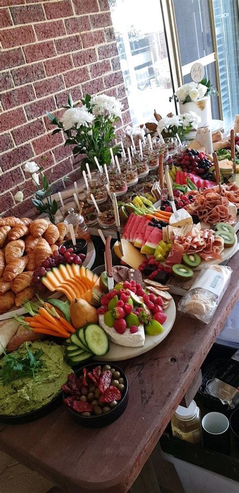 New yorkers host baby showers in tea parlors, restaurants and spas, of course, but that's just the beginning. Baby shower grazing table | Graduation party foods, Brunch ...