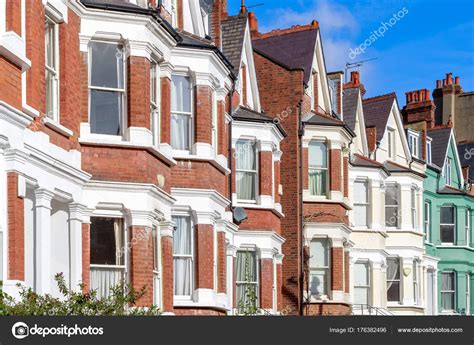 Typical English Terraced Houses In West Hampstead London Stock Photo